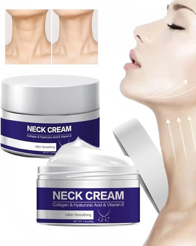 Neck Cream, Tighten & Lift Firming Neck Cream, Anti-Aging Neck Cream For Women, Anti Wrinkle Moisturizing Neck Cream For Women(2PC) - British D'sire