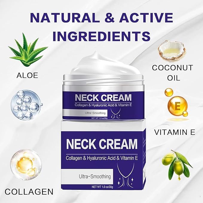 Neck Cream, Tighten & Lift Firming Neck Cream, Anti-Aging Neck Cream For Women, Anti Wrinkle Moisturizing Neck Cream For Women(2PC) - British D'sire