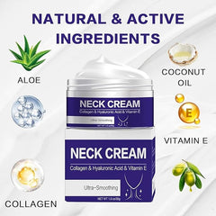 Neck Cream, Tighten & Lift Firming Neck Cream, Anti-Aging Neck Cream For Women, Anti Wrinkle Moisturizing Neck Cream For Women(2PC) - British D'sire