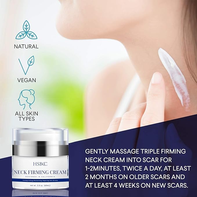 Neck Firming Cream, Neck Cream, Anti Wrinkle Cream, Skin Tightening and Crepe Skin Repair Cream - British D'sire