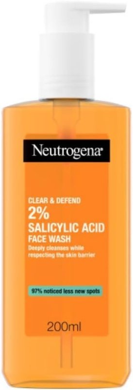 Neutrogena, Clear and Defend, 2% Salicylic Acid Face Wash 200ml - British D'sire