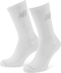 New Balance Unisex 3 Pack Crew Socks, White, M UK - Men's Socks - British D'sire