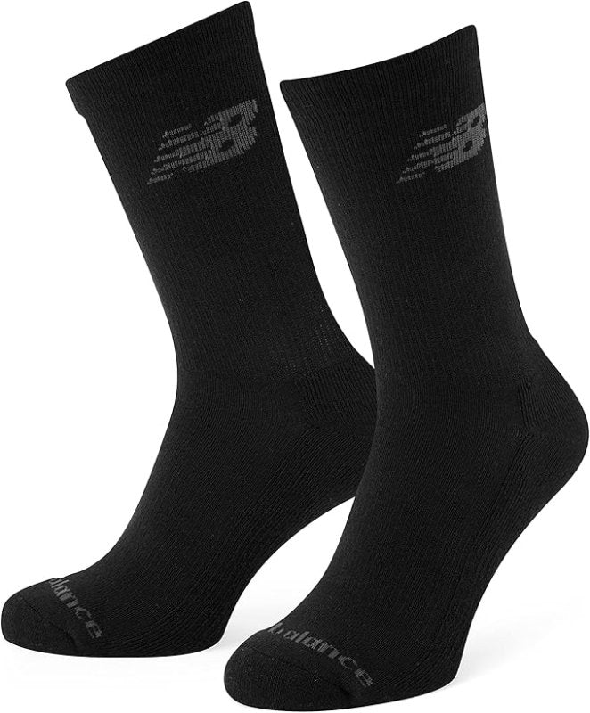 New Balance Unisex 3 Pack Crew Socks, White, M UK - Men's Socks - British D'sire