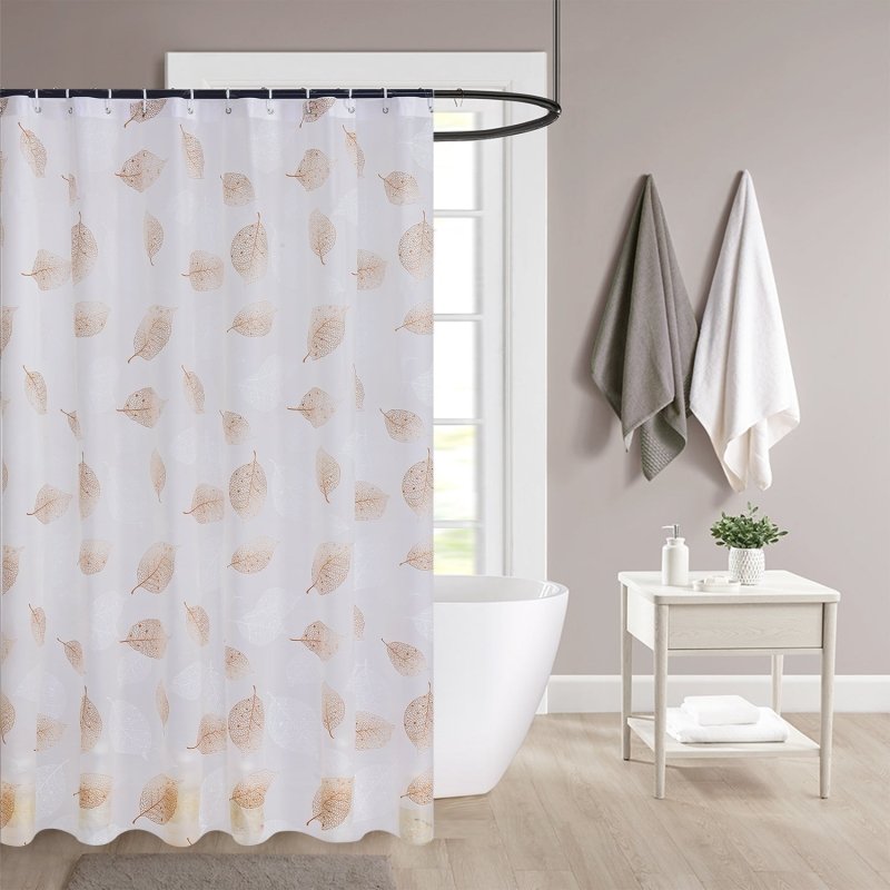 NEW MODERN DESIGN PEVA SHOWER BATHROOM CURTAIN WITH RING HOOKS 180 X 180 CM - Shower Curtain - British D'sire