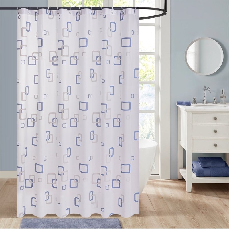 NEW MODERN DESIGN PEVA SHOWER BATHROOM CURTAIN WITH RING HOOKS 180 X 180 CM - Shower Curtain - British D'sire