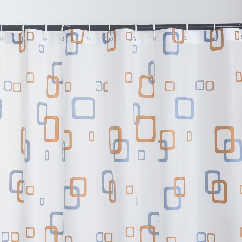 NEW MODERN DESIGN PEVA SHOWER BATHROOM CURTAIN WITH RING HOOKS 180 X 180 CM - Shower Curtain - British D'sire