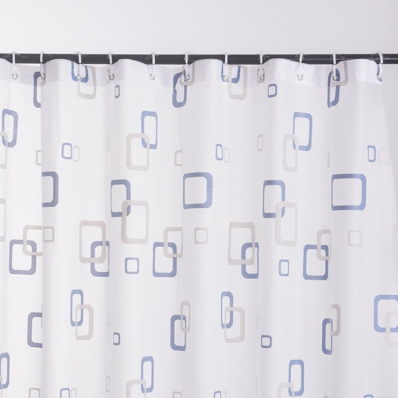 NEW MODERN DESIGN PEVA SHOWER BATHROOM CURTAIN WITH RING HOOKS 180 X 180 CM - Shower Curtain - British D'sire