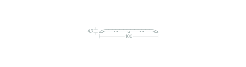 Norsound NOR630 Aluminium Door Threshold - 100mm wide - Acoustic Door Seal - British D'sire