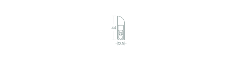 Norsound NOR820 Retro Fit Door Bottom Auto Drop Seal - Acoustic Door Seal - British D'sire