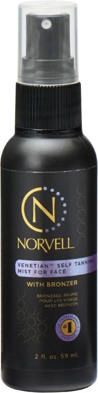 Norvell Venetian Sunless Self Tanning Mist for Face - Non Comedogenic Facial Bronzing Tanner Spray for Natural Sun - Kissed Glow, 60ml. - British D'sire