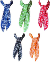 Novawo Pack of 5 Summer Instant Cooling Scarf Bandana Fast Cool Neck Wrap Ice Headband Random Colors Dispatched - British D'sire