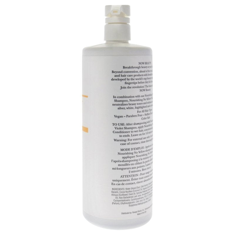 NOW Beauty - No Yellow Conditioner for Unisex - 32 oz Conditioner - Conditioner - British D'sire