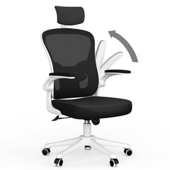 Office Desk Chair with Adjustable Headrest and Lumbar Support Executive Swivel Chair for Home and Office - British D'sire