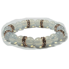 Opalite Bracelet 10mm Rose Gold Spacers Elevated Momentum - British D'sire