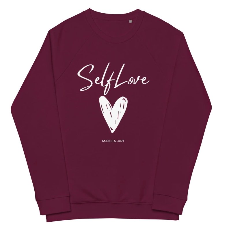 Organic sweatshirt SELF LOVE Unisex organic raglan sweatshirt - Unisex organic raglan sweatshirt - British D'sire