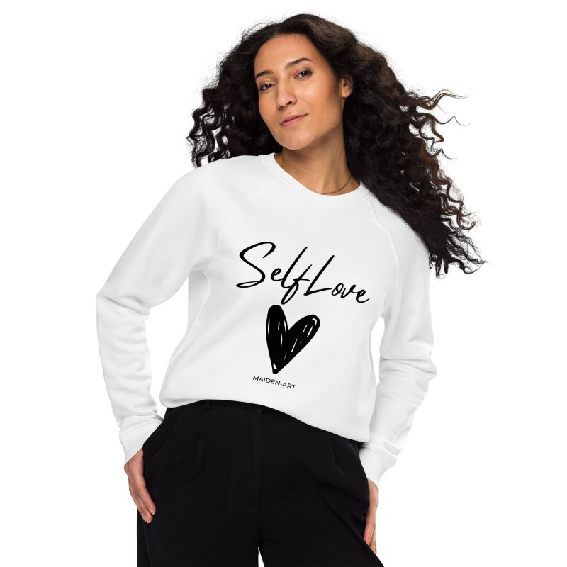 Organic Sweatshirt SELF LOVE Unisex organic raglan sweatshirt - Unisex organic raglan sweatshirt - British D'sire