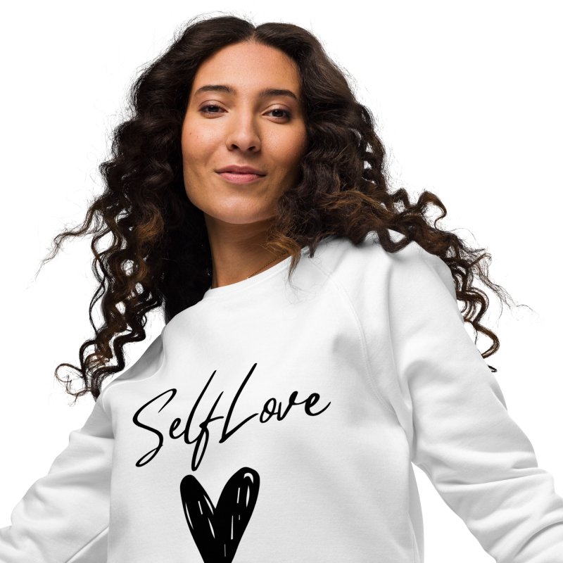 Organic Sweatshirt SELF LOVE Unisex organic raglan sweatshirt - Unisex organic raglan sweatshirt - British D'sire