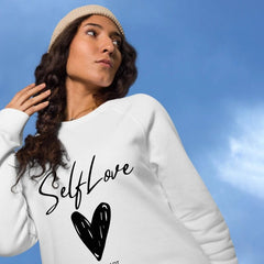 Organic Sweatshirt SELF LOVE Unisex organic raglan sweatshirt - Unisex organic raglan sweatshirt - British D'sire