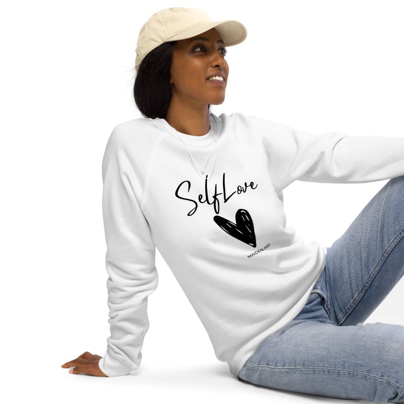 Organic Sweatshirt SELF LOVE Unisex organic raglan sweatshirt - Unisex organic raglan sweatshirt - British D'sire