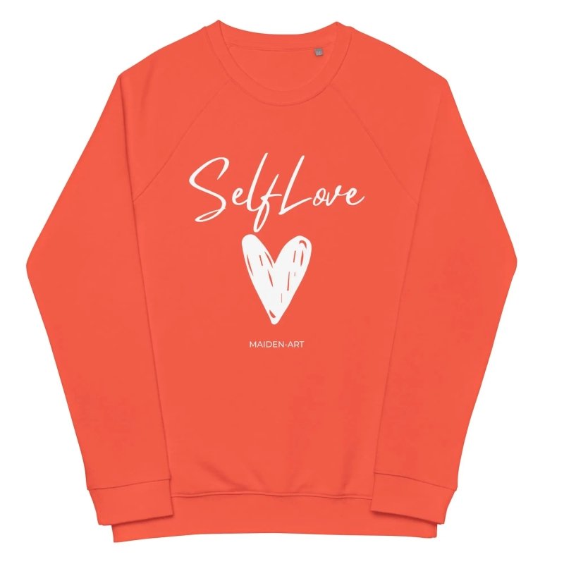 Organic sweatshirt SELF LOVE Unisex organic raglan sweatshirt - Unisex organic raglan sweatshirt - British D'sire