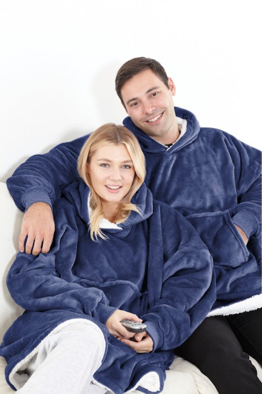 OVERSIZED FLEECE HOODIE HOODED BLANKET WARM SHERPA SWEATSHIRT LOUNGEWEAR GIFT - British D'sire