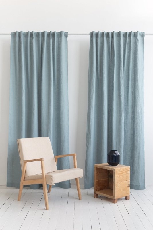 Pastel Plum linen curtain with multifunctional heading tape - Heading Tape - British D'sire