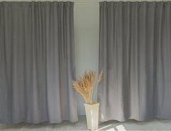 Pastel Plum linen curtain with multifunctional heading tape - Heading Tape - British D'sire