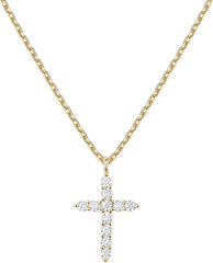 PAVOI 14K Gold Plated Cross Necklace for Women | Cross Pendant | Gold Necklaces for Women - Necklaces & Pendants - British D'sire