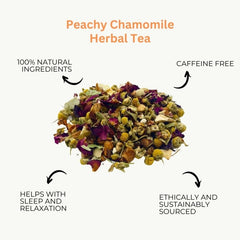 Peachy Chamomile Tea, Herbal Loose Leaf Tea - Tea & Infusions - British D'sire