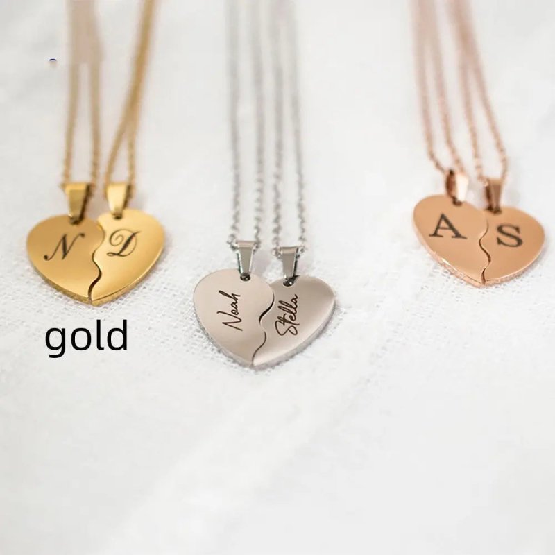 Personalized Stainless Steel Heart - shaped Necklace - necklace - British D'sire