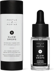 Pestle & Mortar Glow Drops Fake Tan- Self Tan Drops with Hyaluronic Acid, Customisable Face Tan, Non Comedogenic, Cruelty Free & Vegan 15ml - British D'sire