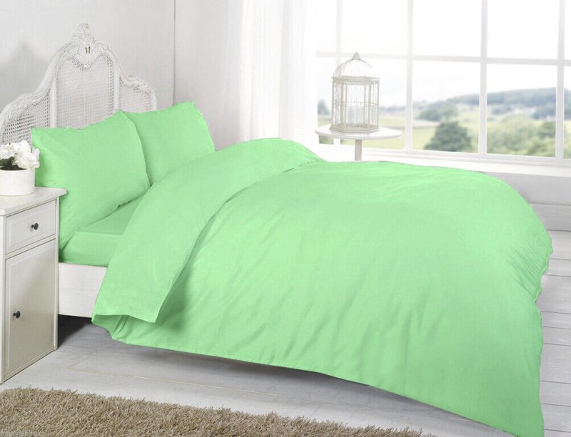 Plain Duvet Quilt Cover with Pillow Case Bedding Set Single Double King All Size - Home, Furniture & DIY:Bedding:Bedding Sets & Duvet Covers - British D'sire