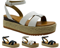 Platform Espadrille Wedge Sandals - Sandals - British D'sire