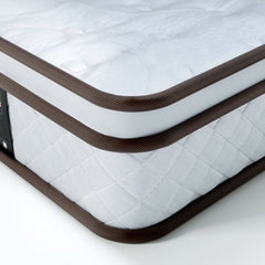 Pocket Spring Mattress 7 Zone Foam Medium Firm Orthopaedic Barrel Hybrid Mattress Height 24 cm - British D'sire