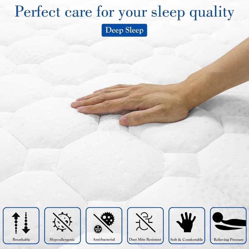 Pocket Sprung Memory Foam Mattress with Breathable Fabric,Medium Firm Feel Orthopaedic Mattress - British D'sire