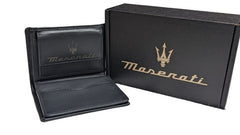 Premium Nappa Genuine Leather, Maserati Bi Fold Wallet Swolit RFID Blocker Gift Boxed - British D'sire