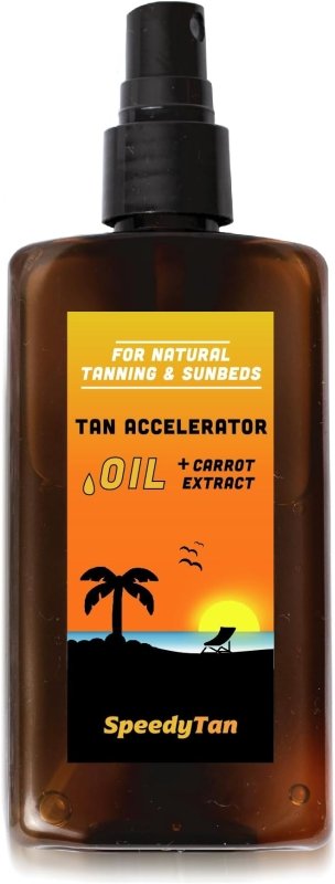 Premium Tan Accelerator Tanning Oil - For Sunbed Use & Natural Tanning - Natural Tanning Accelerator With Carrot Extract - UK Based Brand - British D'sire