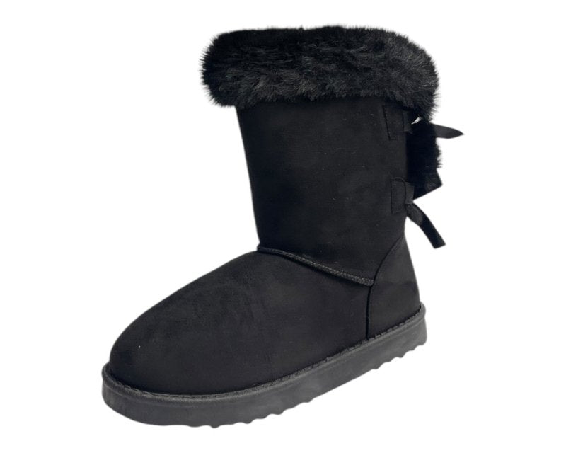 Pull On Faux Fur Lined Ankle Boots - Boots - British D'sire