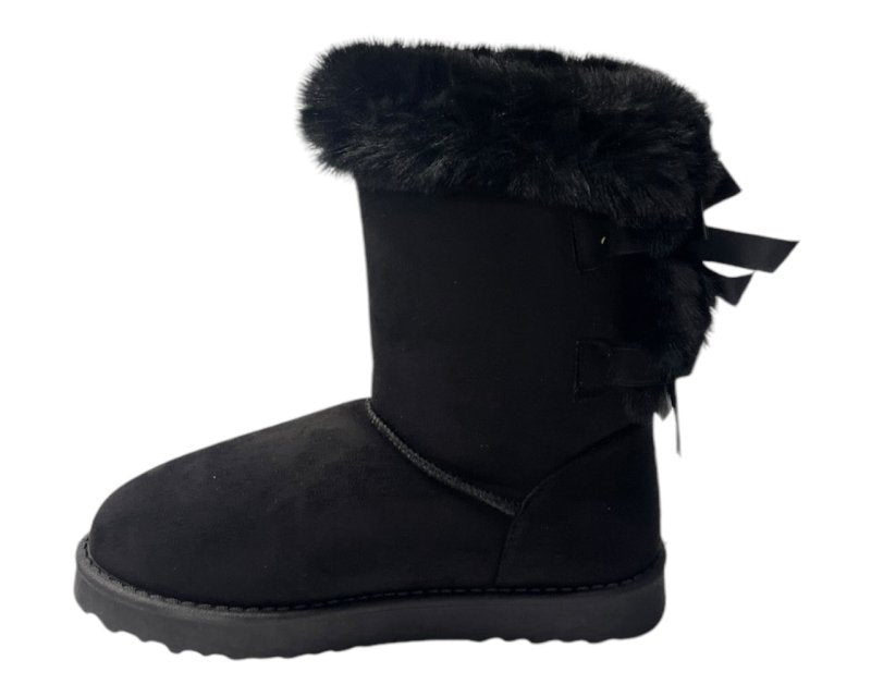 Pull On Faux Fur Lined Ankle Boots - Boots - British D'sire