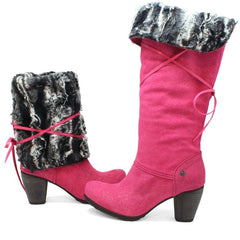 Pulpeux Fuchsia suede long leg boot - Last pairs 37 AND 38! - Long Boot - British D'sire