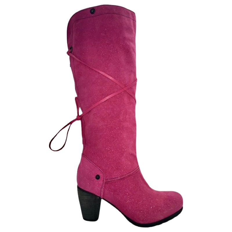 Pulpeux Fuchsia suede long leg boot - Last pairs 37 AND 38! - Long Boot - British D'sire