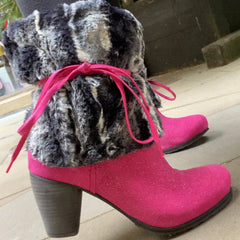 Pulpeux Fuchsia suede long leg boot - Last pairs 37 AND 38! - Long Boot - British D'sire