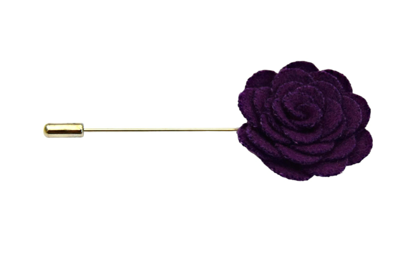 Felt Rose Lapel Pin, Purple