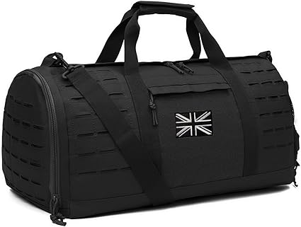 QT&QY 40L Military Tactical Duffle Bag for Men Sport Gym Fitness Tote Travel Training Workout with Shoe Compartment Football Weekender - Bags & Accessories - British D'sire