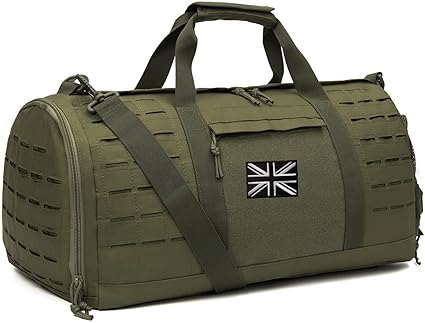 QT&QY 40L Military Tactical Duffle Bag for Men Sport Gym Fitness Tote Travel Training Workout with Shoe Compartment Football Weekender - Bags & Accessories - British D'sire