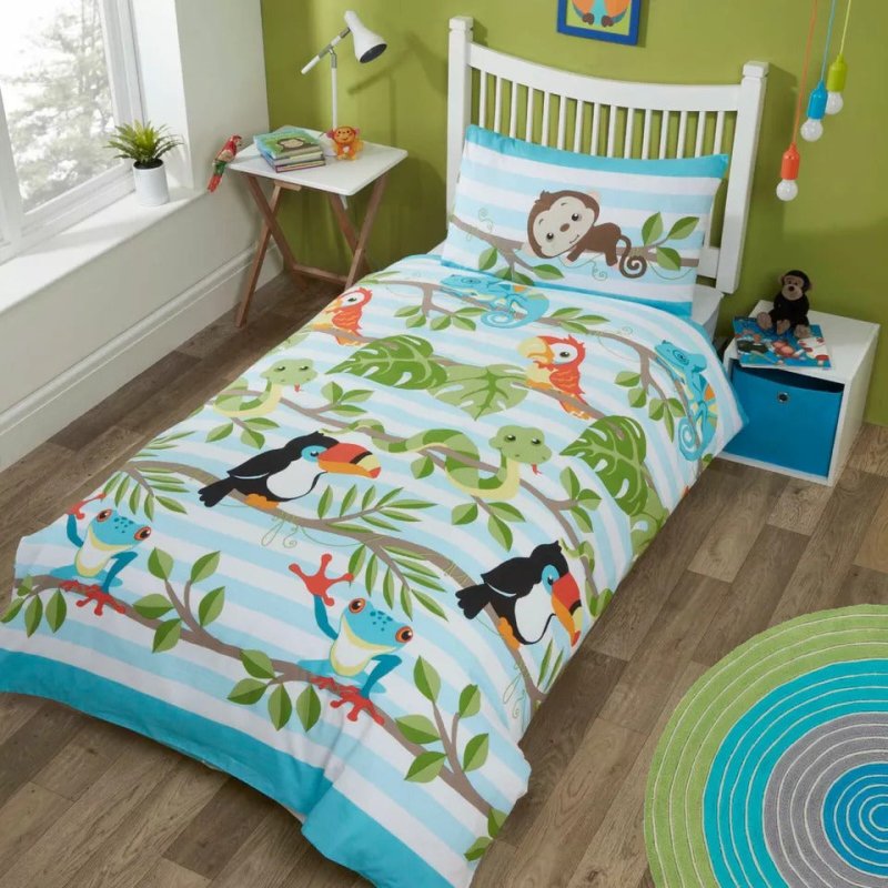 Rain Forest Kids Bedding Duvet Quilt Cover Set - Home, Furniture & DIY:Bedding:Bedding Sets & Duvet Covers - British D'sire