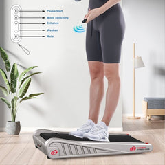 Rattrix Folding Treadmill 3.0HP Walking Running Machine 1 - 16KM/H with 0 - 15% Auto Incline Bluetooth Music, 18 Programs, Under Desk Treadmill, Compact Walking Treadmill, APP & Remote Control, Perfect for Home & Office, Low - Impact Cardio for Busy People - British D'sire