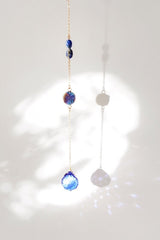 Raw Sapphire Blue Agate & Lapis Lazuli Mini Crystal Window Suncatcher - Suncatchers - British D'sire