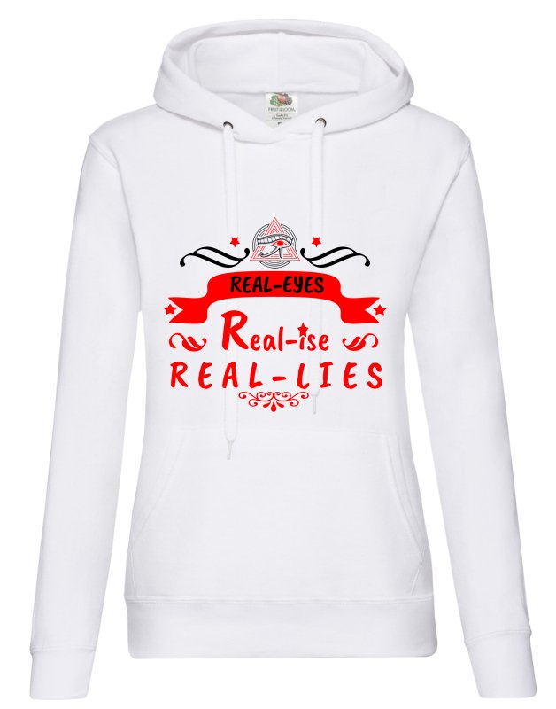 Real – Eyes Ladies Hooded Sweatshirt XS-2XL - British D'sire