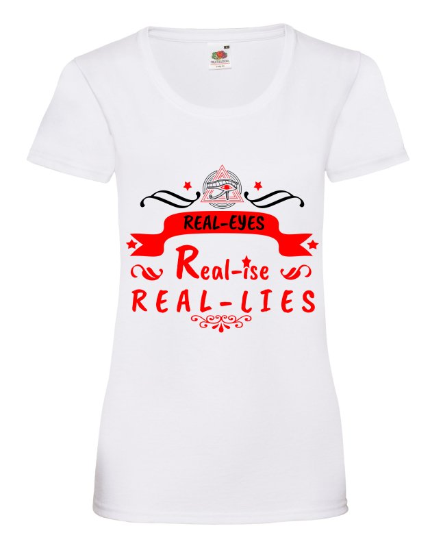 Real – Eyes Short Sleeve Ladies T-Shirt XS-2XL - British D'sire